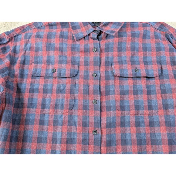 Lee Frontier Button Up Shirt Women’s XL Plaid Long Sleeve 2 Pocket Casual - Picture 5 of 9
